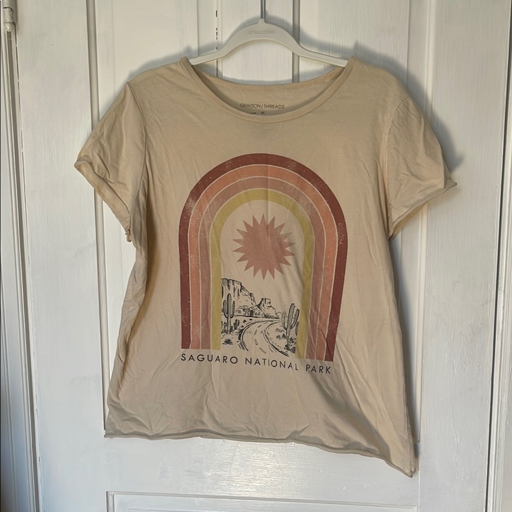 Beige Saguaro National Park Women's Top